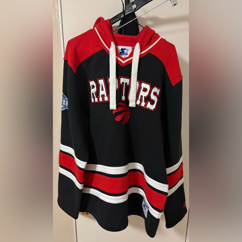STARTER Raptors Black Pullover Hoodie